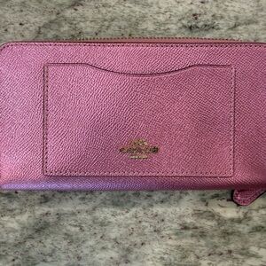 Coach Pink Leather Wallet